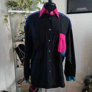 Multi Color Pocket Blouse
